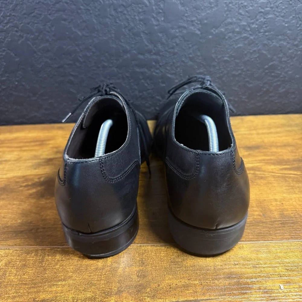Vittorio Russo Cap Toe Black Leather‎ Oxford Dress Shoes Mens 11